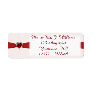 Damask 40th Anniversary Return Address Labels
