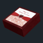 Damask 40th Wedding Anniversary Gift Box<br><div class="desc">A Digitalbcon Images Design featuring a ruby red and white colour and damask design theme with a variety of custom images, shapes, patterns, styles and fonts in this one-of-a-kind "Damask 40th Wedding Anniversary Design". This attractive and elegant design comes complete with customisable text lettering to suit your own special occasion....</div>