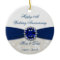 Damask 45th Wedding Anniversary Ornament