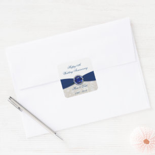 Damask 45th Wedding Anniversary Sticker