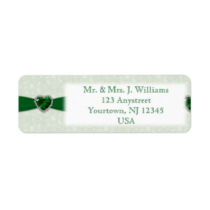 Damask 55th Wedding Anniversary Address Label