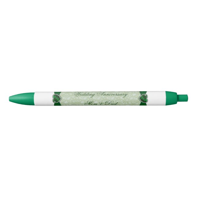 Damask 55th Wedding Anniversary Pens (Front)