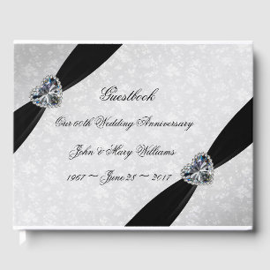 Damask 60th Wedding Anniversary Guest Book