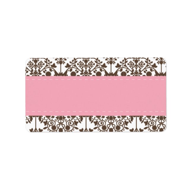 Damask Address Label (Front)