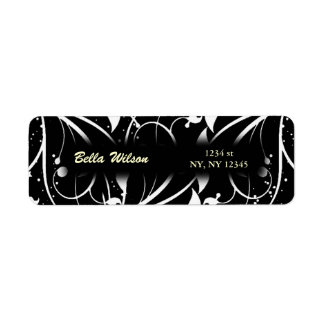 damask address label