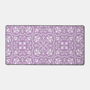 Damask African Violet Exclusive Monochrome Desk Mat