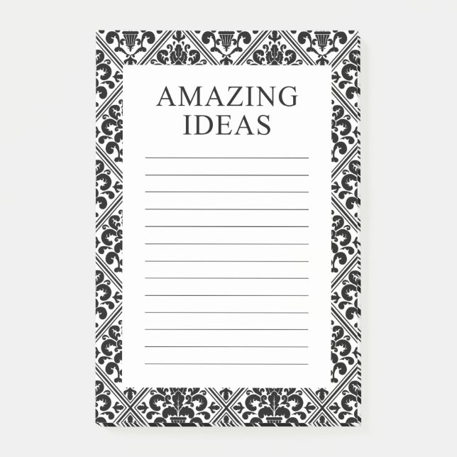 Damask Amazing Ideas Post-it Notes (Front)