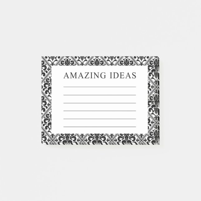 Damask Amazing Ideas Post-it Notes (Front)