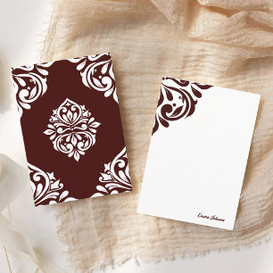 Damask Ambience Regency Burgundy Card