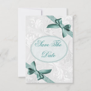 Damask and Bows 70th Birthday Save The Date