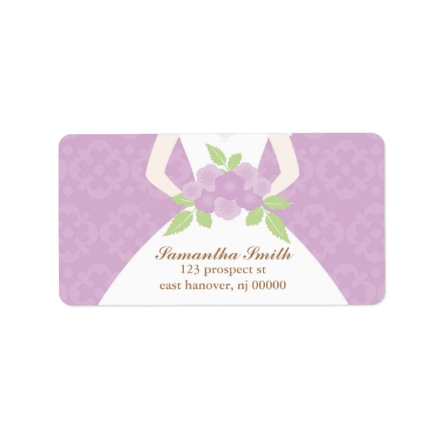Damask and Floral Return Address Labels (Front)