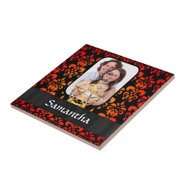 Damask and pentacle tile (Side)