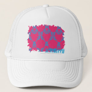 Damask Aqua-Magenta 3 Trucker Hat