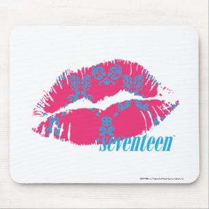 Damask Aqua-Magenta Mouse Pad