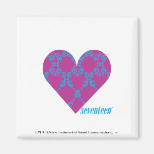 Damask Aqua-Purple 4 Magnet