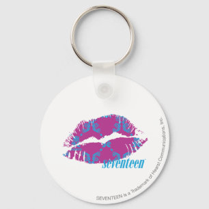 Damask Aqua-Purple Key Ring