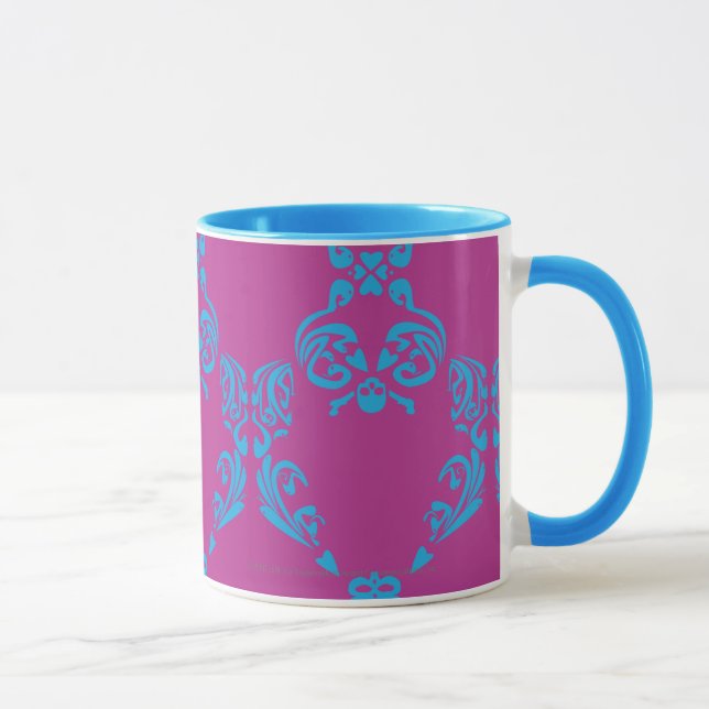 Damask Aqua-Purple Mug (Right)