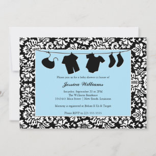 Damask Baby Shower Invitation