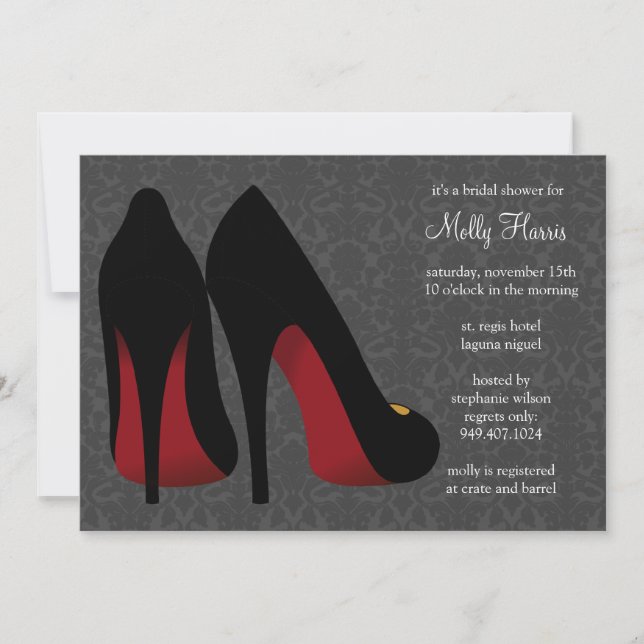 Damask Bachelorette Party Invitation (Front)