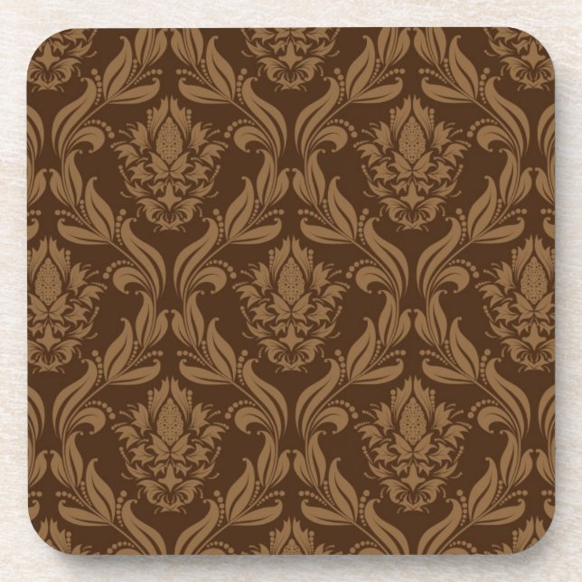 Damask background 2 coaster (Front)