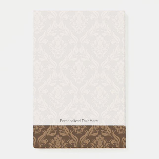 Damask background 2 post-it notes (Front)