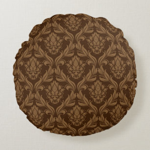 Damask background 2 round cushion