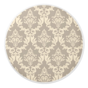 Damask background ceramic knob