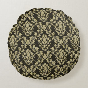 Damask background round cushion