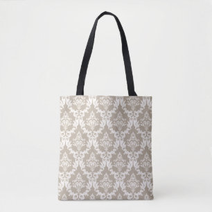 Damask background tote bag