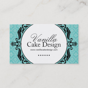 Damask Bakery Business Cards