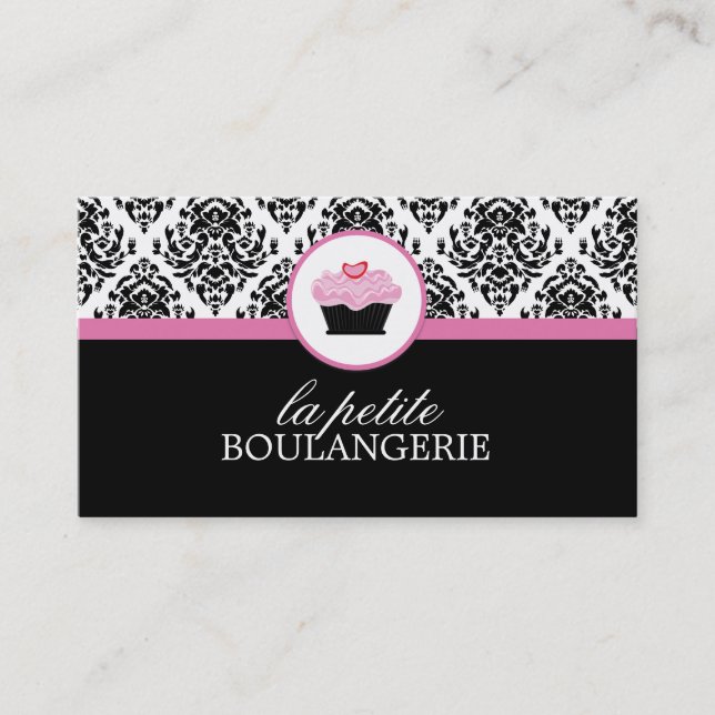 Damask Bakery Business Cards (Front)