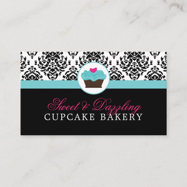 Damask Bakery Business Cards (Front)