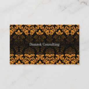 Damask Biz Card (Orange)
