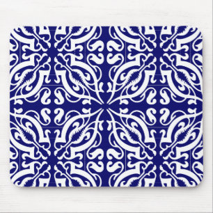 DAMASK - Blue Background Mouse Pad