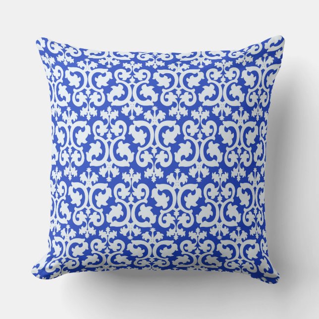 Damask Blue Cushion (Front)