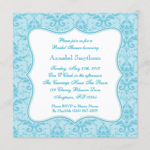 Damask Blue Elegance Invitation