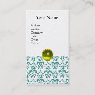 DAMASK BLUE MONOGRAM gem yellow platinum Business Card