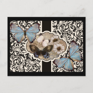 Damask & Blue Postcard