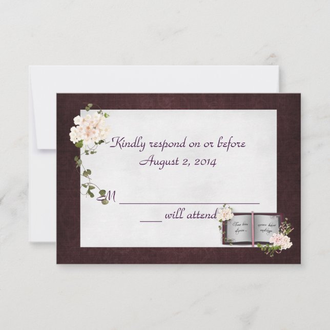 Damask Border RSVP (Front)