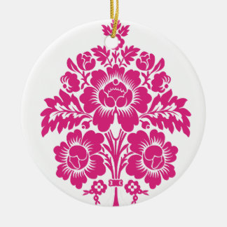 DAMASK BOUQUET CERAMIC TREE DECORATION