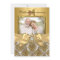 Damask & Bow Photo Gold 50th Anniversary Invite