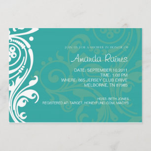Damask Bridal Shower Invitation
