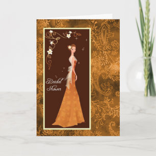Damask Bridal Shower Invitation Card