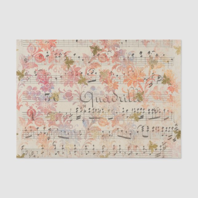 Damask Bumblebee Tissue Paper (Front)