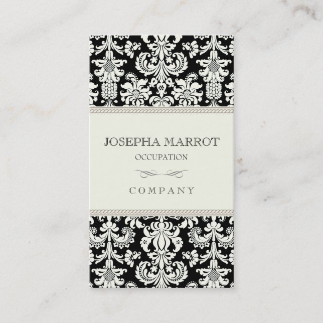 Damask Business Card (Front)