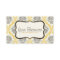 Damask Business Card (Yellow, Brown)