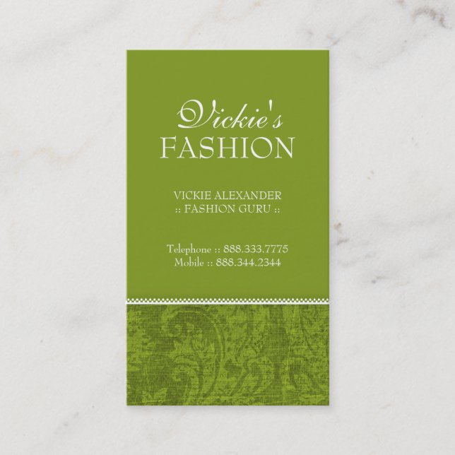 Damask Business Cards (Front)