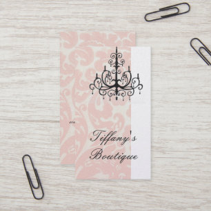 damask chandelier fashion beauty SPA Business Card