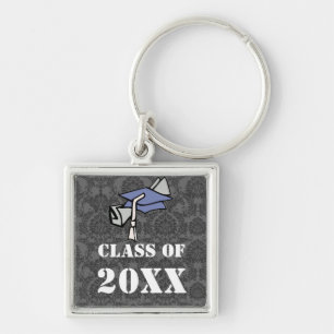 Damask Class of 2011 Graduation Cap Keychain
