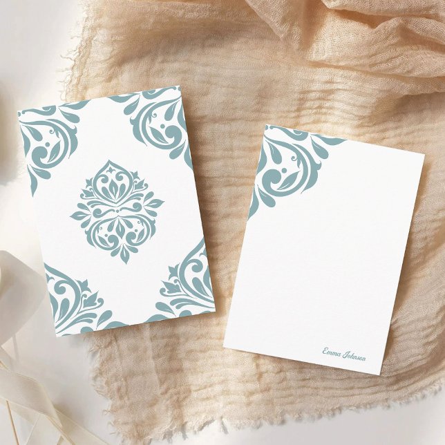 Damask Classic Regency Pewter blue Card (Creator Uploaded)